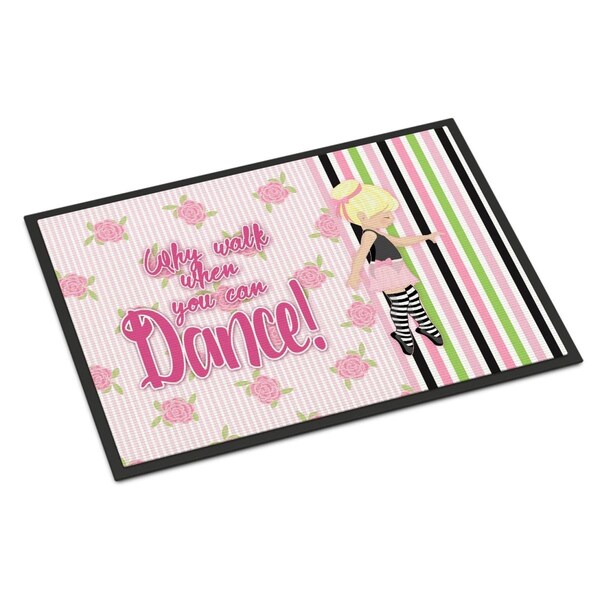 Carolines Treasures 18 x 27 in. Ballet Dance Stripes Blonde Indoor or Outdoor Mat BB5400MAT - main